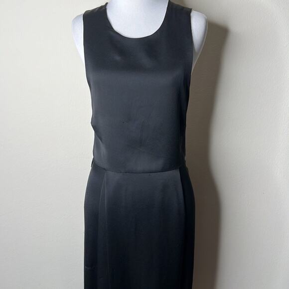 Zara Black Satin Open Back Jumpsuit - Picture 3 of 9